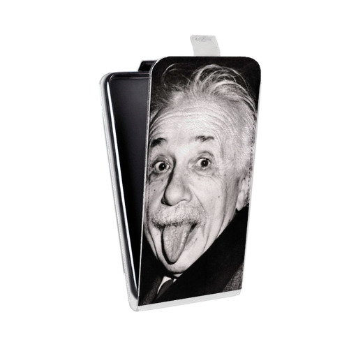 Дизайнерский вертикальный чехол-книжка для OnePlus 8T Альберт Эйнштейн
