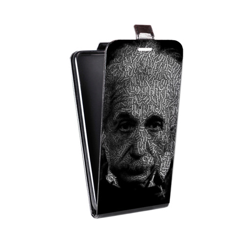 Дизайнерский вертикальный чехол-книжка для HTC Desire 200 Альберт Эйнштейн