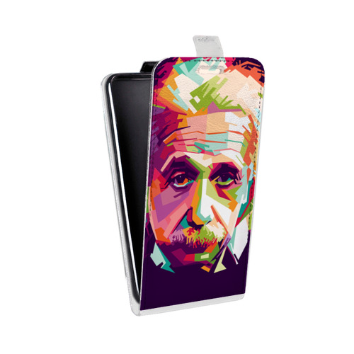 Дизайнерский вертикальный чехол-книжка для LG G7 Fit Альберт Эйнштейн