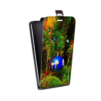 Дизайнерский вертикальный чехол-книжка для HTC Desire V Новогодние шары (на заказ)
