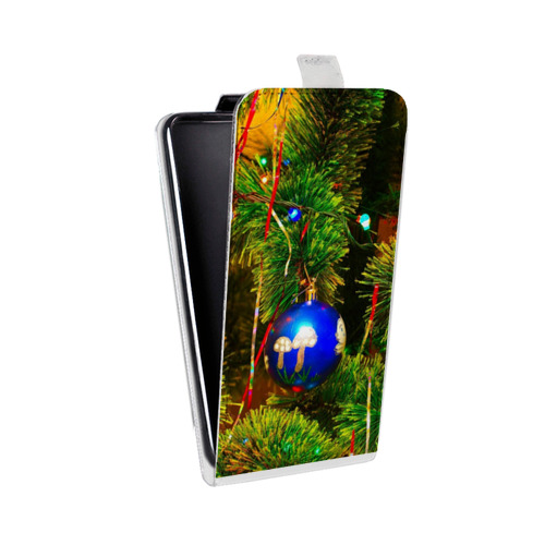 Дизайнерский вертикальный чехол-книжка для Realme X2 Pro Новогодние шары