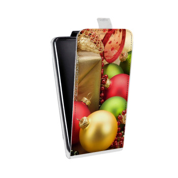 Дизайнерский вертикальный чехол-книжка для Lenovo Vibe P1 Новогодние шары (на заказ)