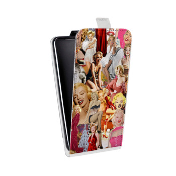 Дизайнерский вертикальный чехол-книжка для Iphone 5s Мерлин Монро (на заказ)