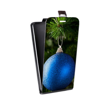 Дизайнерский вертикальный чехол-книжка для Alcatel One Touch Pop D5 Новогодние шары (на заказ)