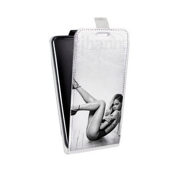 Дизайнерский вертикальный чехол-книжка для Samsung Galaxy Core Lite Риана (на заказ)