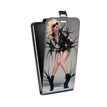 Дизайнерский вертикальный чехол-книжка для Iphone 7 Леди Гага (на заказ)