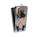 Дизайнерский вертикальный чехол-книжка для Motorola Moto E5 Plus Леди Гага