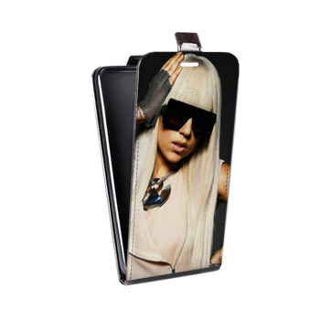 Дизайнерский вертикальный чехол-книжка для Nokia 6 (2018) Леди Гага (на заказ)
