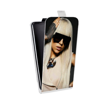 Дизайнерский вертикальный чехол-книжка для Samsung Galaxy S6 Edge Леди Гага (на заказ)