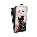 Дизайнерский вертикальный чехол-книжка для HTC Desire 200 Леди Гага