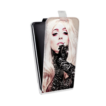 Дизайнерский вертикальный чехол-книжка для HTC One Mini Леди Гага (на заказ)