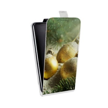 Дизайнерский вертикальный чехол-книжка для Samsung Galaxy A5 (2016) Новогодние шары (на заказ)