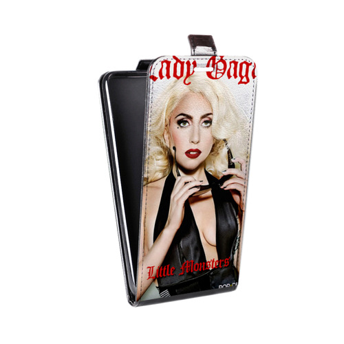 Дизайнерский вертикальный чехол-книжка для HTC Desire 12 Plus Леди Гага