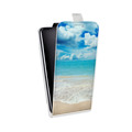 Дизайнерский вертикальный чехол-книжка для HTC 10 Пляж