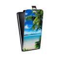 Дизайнерский вертикальный чехол-книжка для HTC Desire 728 Пляж