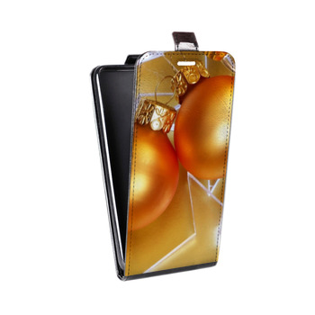 Дизайнерский вертикальный чехол-книжка для Samsung Galaxy S6 Edge Новогодние шары (на заказ)