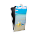 Дизайнерский вертикальный чехол-книжка для Alcatel 1C Пляж
