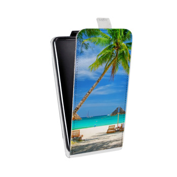 Дизайнерский вертикальный чехол-книжка для Sony Xperia E4g Пляж (на заказ)