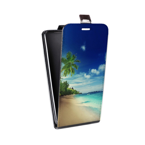 Дизайнерский вертикальный чехол-книжка для Huawei Y6 (2019) Пляж