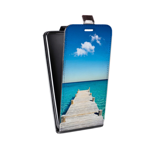 Дизайнерский вертикальный чехол-книжка для Alcatel 3 Пляж