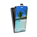 Дизайнерский вертикальный чехол-книжка для Alcatel Pop 4 Пляж