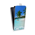 Дизайнерский вертикальный чехол-книжка для Alcatel 1C Пляж