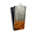 Дизайнерский вертикальный чехол-книжка для Sony Xperia go Лес