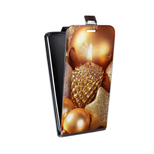 Дизайнерский вертикальный чехол-книжка для Samsung Galaxy Grand Новогодние шары