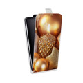 Дизайнерский вертикальный чехол-книжка для Sony Xperia XZ Новогодние шары