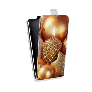 Дизайнерский вертикальный чехол-книжка для Sony Xperia E4g Новогодние шары (на заказ)