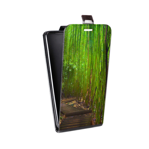 Дизайнерский вертикальный чехол-книжка для Huawei P10 Plus Лес