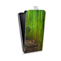 Дизайнерский вертикальный чехол-книжка для Alcatel 1C Лес