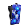 Дизайнерский вертикальный чехол-книжка для Doogee X5 Max Новогодние шары