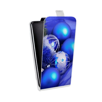 Дизайнерский вертикальный чехол-книжка для OnePlus 6T Новогодние шары (на заказ)